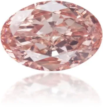 Langerman Diamonds Earrings Natural Pink Diamond Oval 032 ct Polished