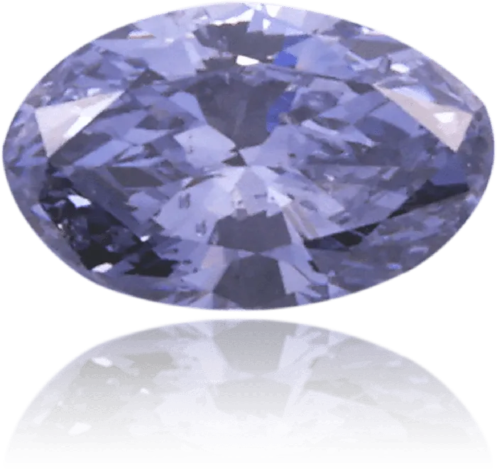 Langerman Diamonds Earrings Natural Purple Diamond Oval 020 ct Polished