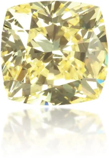 Langerman Diamonds Earrings Natural Yellow Diamond Cushion 033 ct Polished