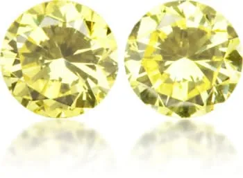 Langerman Diamonds Earrings Natural Yellow Diamond Round 022 ct set