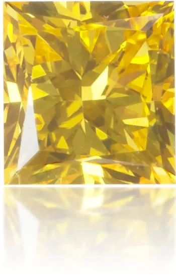 Langerman Diamonds Earrings Natural Yellow Diamond Square 035 ct Polished