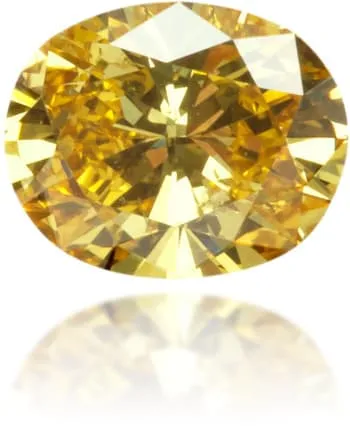 Langerman Diamonds Natural Orange Diamond Oval 035 ct Polished Earrings