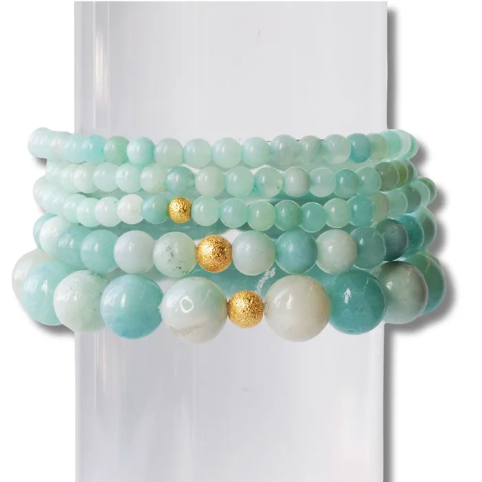 Lenny Eva Earrings Amazonit Armband 6mm Lenny Eva