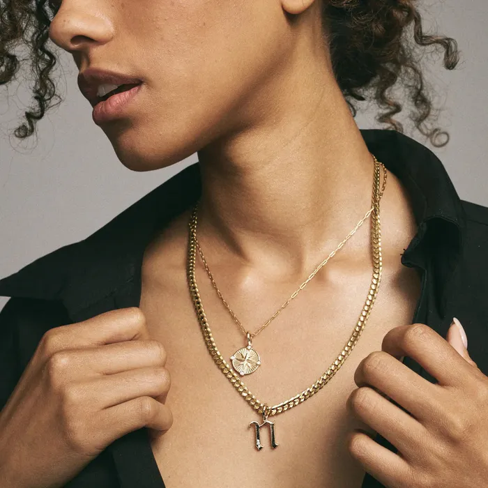 Lingua Necklaces Gothic Initial
