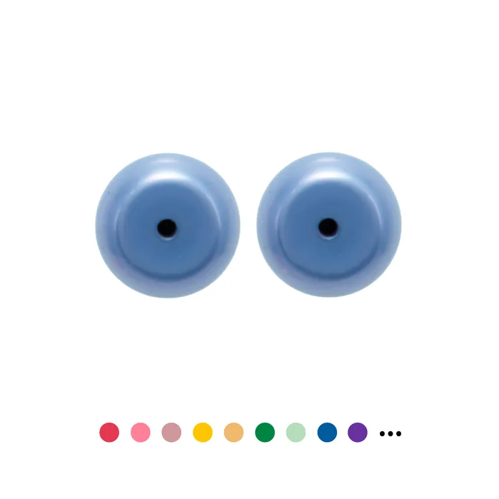 Loose Pearl Button Shaped Flat Bottom LPBP8 Earrings