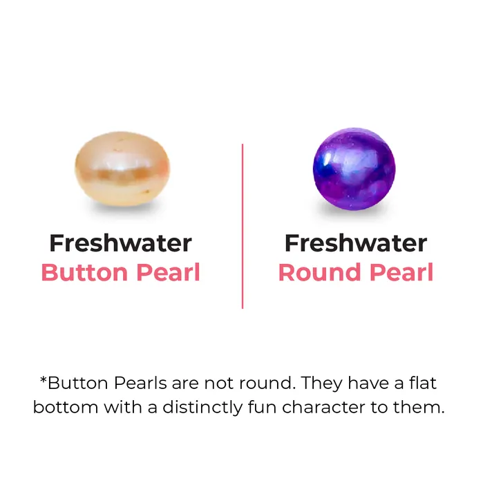 Loose Pearl Button Shaped Flat Bottom LPBP8 Earrings Loose Pearl Button Shaped Flat Bottom LPBP8 Earrings