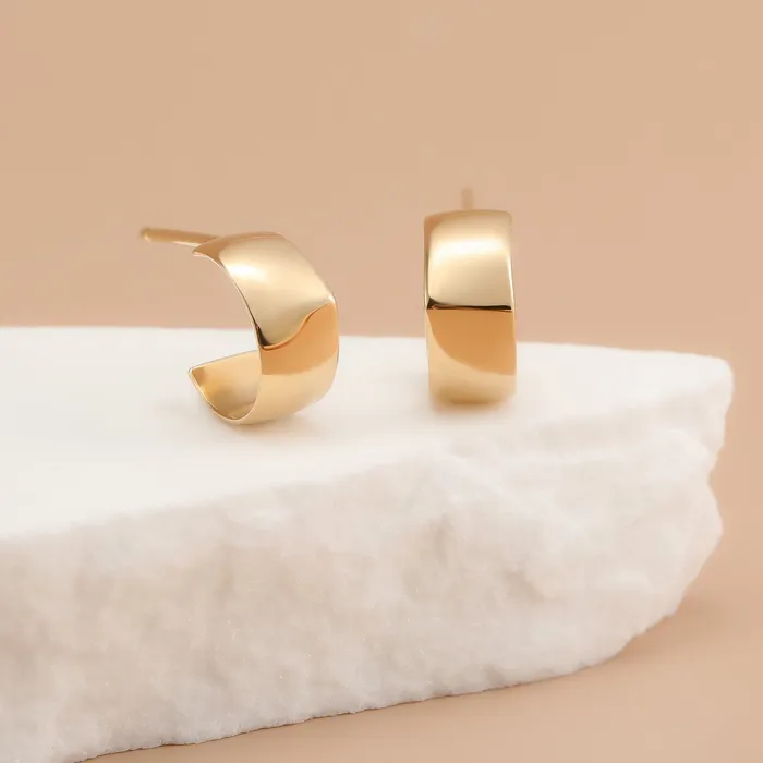LOUISE Wide Huggie Hoops AURELIE GI Earrings