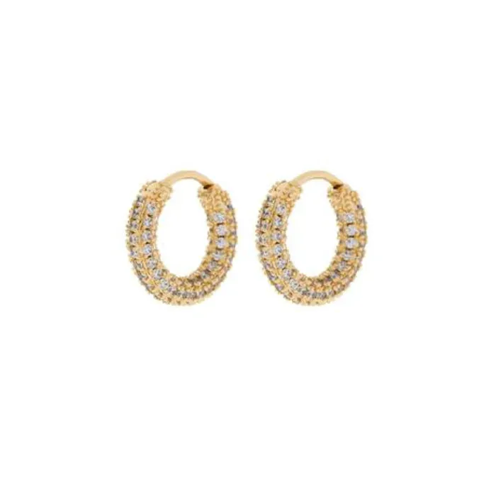 LUV AJ Earrings PAVE AMALFI HUGGIES