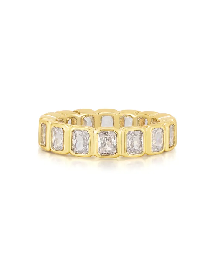 LUV AJ Rings BEZEL EMERALD BALLIER RING LUV AJ Rings BEZEL EMERALD BALLIER RING