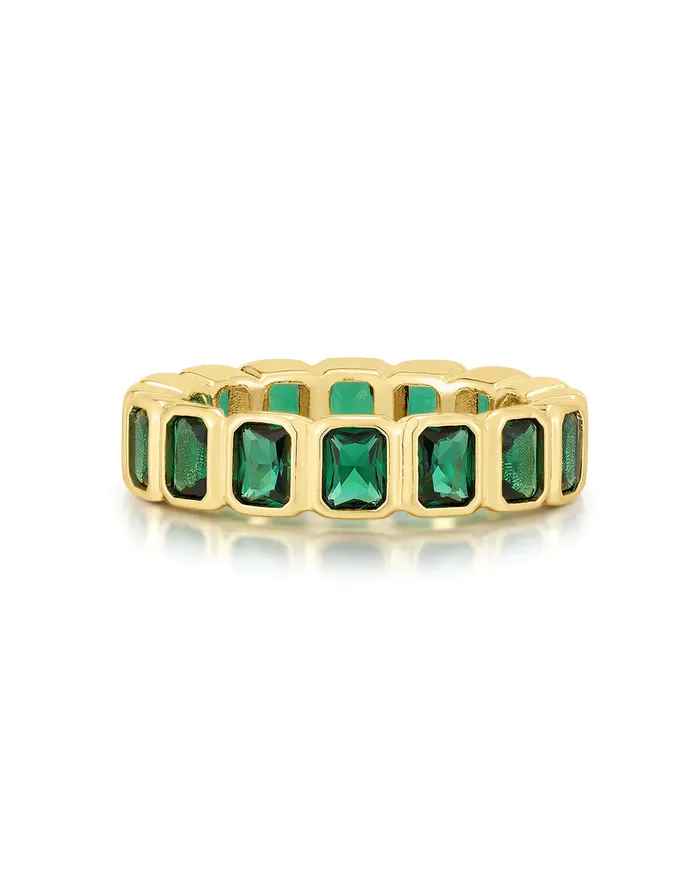LUV AJ Rings BEZEL EMERALD BALLIER RING LUV AJ Rings BEZEL EMERALD BALLIER RING