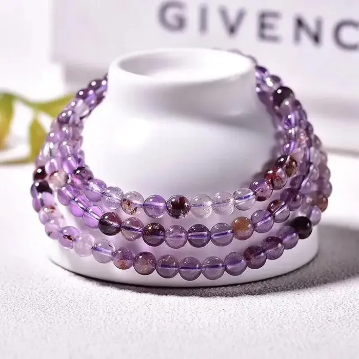 Majestically Rare Super 7 Beaded Bracelet Good Luck Crystal Bracelet Metamorphidi Bracelets