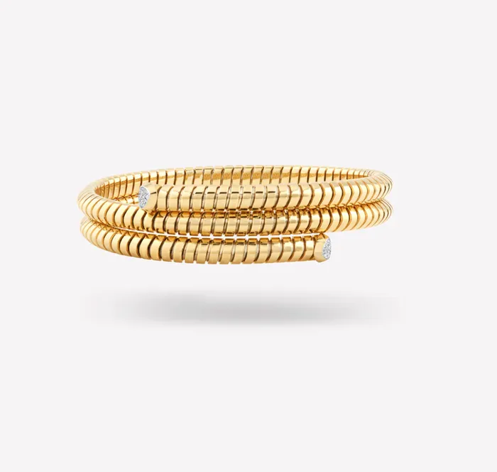 Marina B Trisolina Triple Pav Diamond Bangle Bracelets