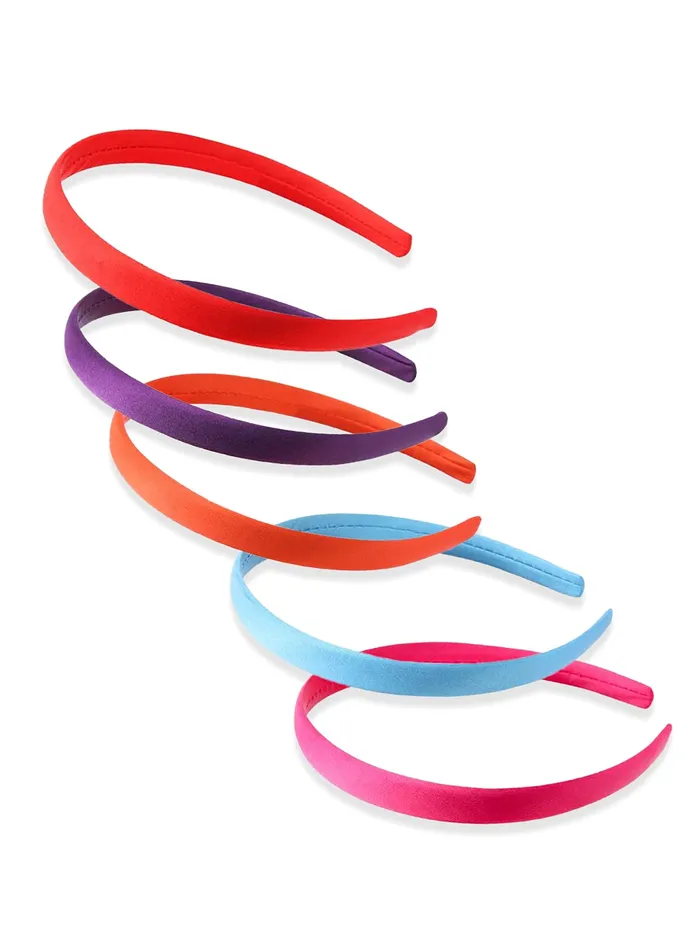 Melbees by Yellow Chimes Hair Bands for Girls Kids Hair Accessories for Girls Baby Hair Band 5 Pcs Multi Color Hairband for Girls Kids Head Bands for Girls Kids Toddlers Yellow Chimes Rings