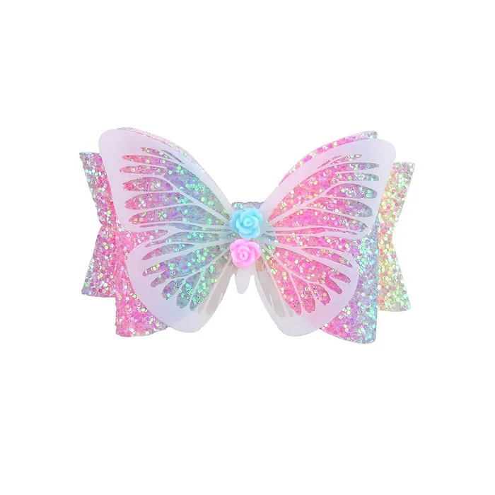 Melbees by Yellow Chimes Hair Clips for Girls Set of 3 PCS Hairclips for Kids Butterfly Charm Big Hair Clips Hair Acessories for Girls and Kids Yellow Chimes Necklaces