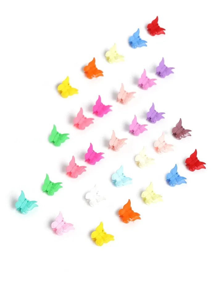 Melbees by Yellow Chimes Hair Clutchers Claw for Girls 36 Pcs Hair Claw Set Multicolor Butterfly Hair Clips Mini Hair Claw Clips with Box Package Hair Acessories for Girls Kids Women Yellow Chimes Earrings