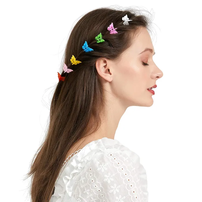 Melbees by Yellow Chimes Hair Clutchers Claw for Girls 36 Pcs Hair Claw Set Multicolor Butterfly Hair Clips Mini Hair Claw Clips with Box Package Hair Acessories for Girls Kids Women Yellow Chimes Earrings