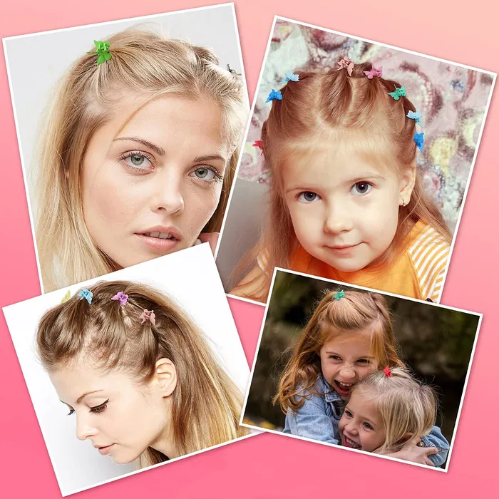 Melbees by Yellow Chimes Hair Clutchers Claw for Girls 36 Pcs Hair Claw Set Multicolor Butterfly Hair Clips Mini Hair Claw Clips with Box Package Hair Acessories for Girls Kids Women Yellow Chimes Earrings