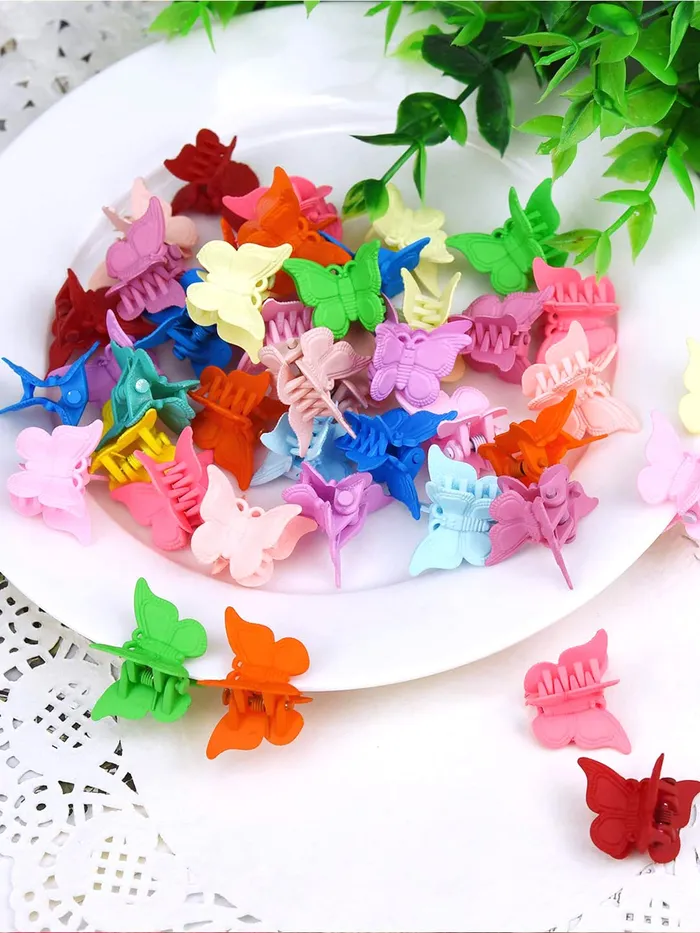 Melbees by Yellow Chimes Hair Clutchers Claw for Girls 36 Pcs Hair Claw Set Multicolor Butterfly Hair Clips Mini Hair Claw Clips with Box Package Hair Acessories for Girls Kids Women Yellow Chimes Earrings