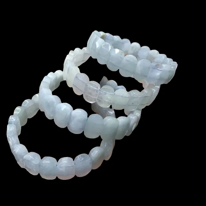 Metamorphidi Bracelets Aquamarine Stone Beads Bracelet