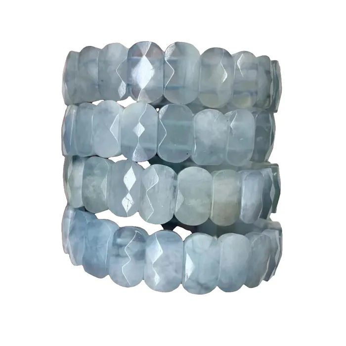 Metamorphidi Bracelets Aquamarine Stone Beads Bracelet