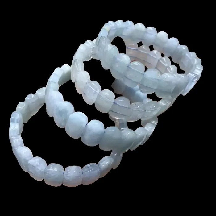 Metamorphidi Bracelets Aquamarine Stone Beads Bracelet