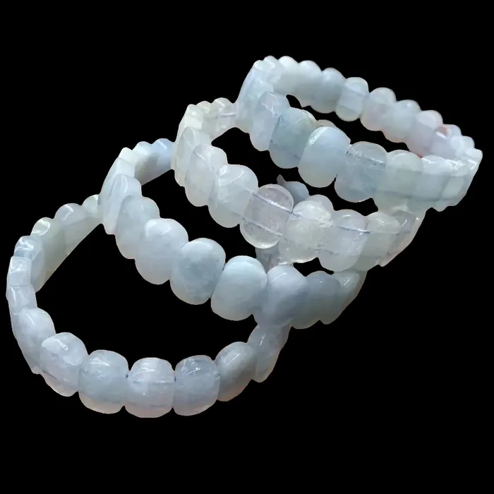 Metamorphidi Bracelets Aquamarine Stone Beads Bracelet
