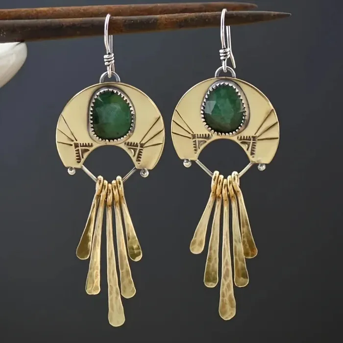 Metamorphidi Earrings Elegant Turquoise Bohemian Earrings