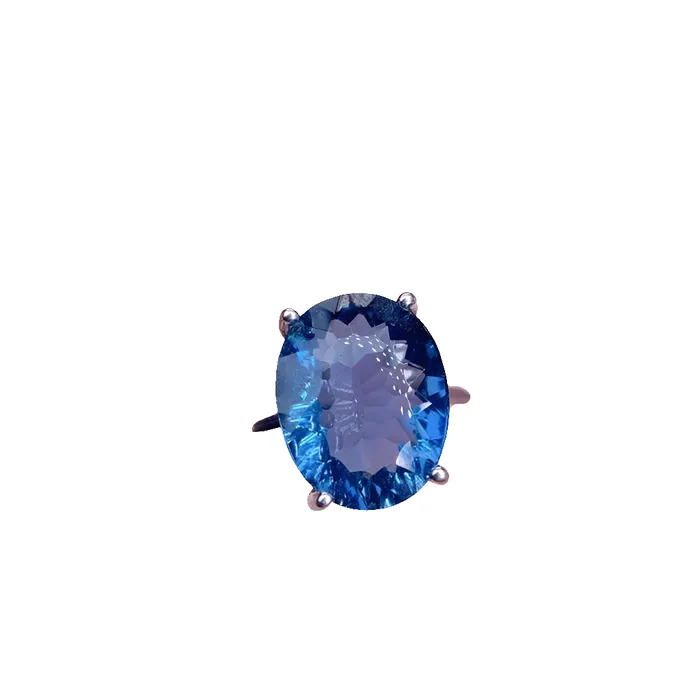 Metamorphidi Rings Luxury London Blue Topaz Ring