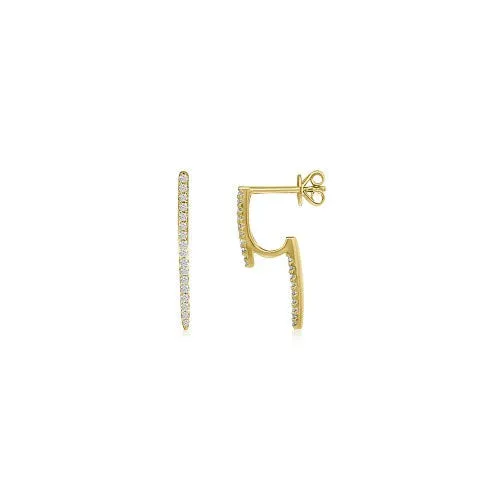 Monarch Market Diamond and Gold Double Spike Earrings Earrings