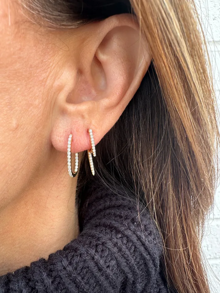 Monarch Market Diamond and Gold Double Spike Earrings Earrings
