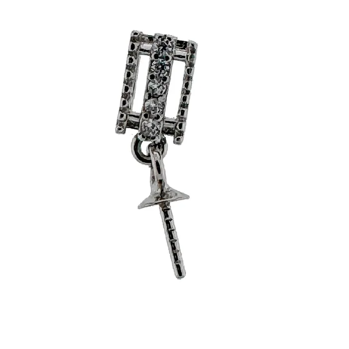 MPST031 Necklaces DIY Mount Pendant 925 Sterling Silver Petite 3 Row Pendant MPST031 Necklaces DIY Mount Pendant 925 Sterling Silver Petite 3 Row Pendant