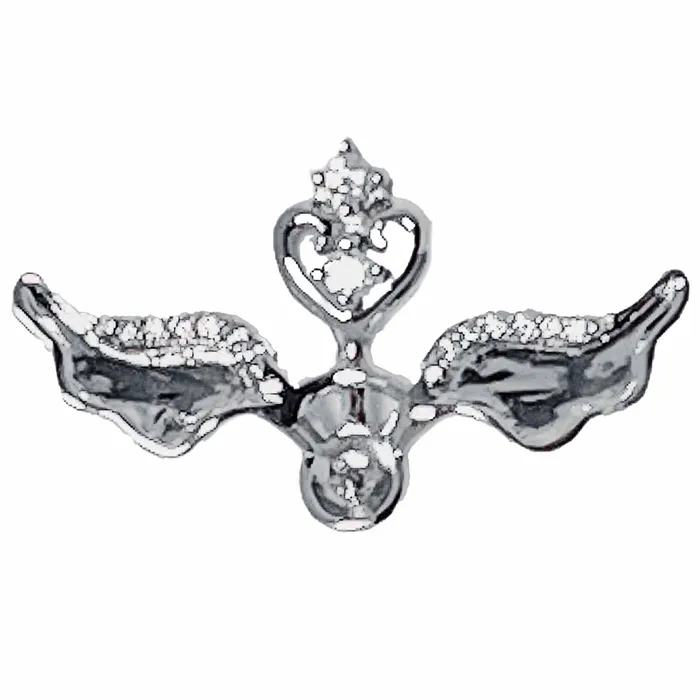 MPST037 Necklaces DIY Mount Pendant 925 Sterling Silver Angel Wings