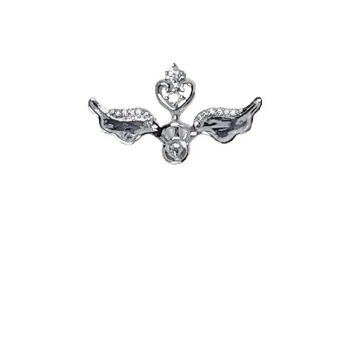 MPST037 Necklaces DIY Mount Pendant 925 Sterling Silver Angel Wings MPST037 Necklaces DIY Mount Pendant 925 Sterling Silver Angel Wings