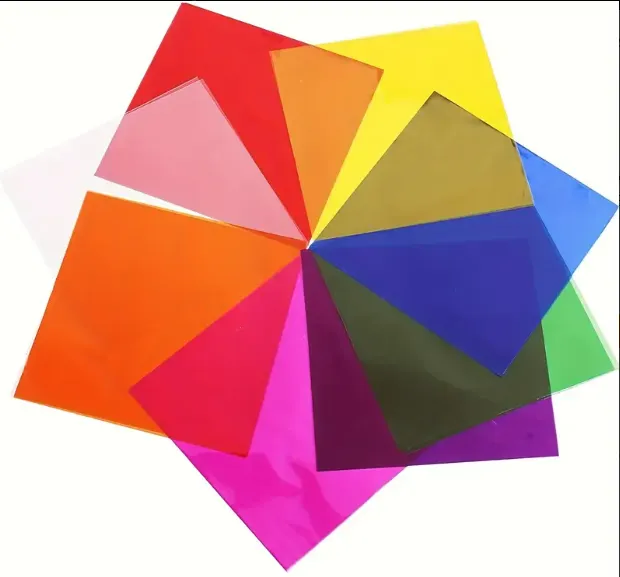 Multi Color Cellophane Sheets40pcs RESIN ART HUB Necklaces