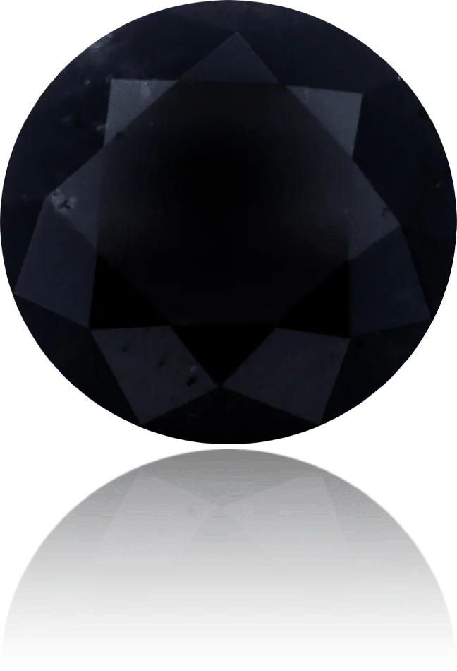 Natural Black Diamond Round 157 ct Polished Langerman Diamonds Rings