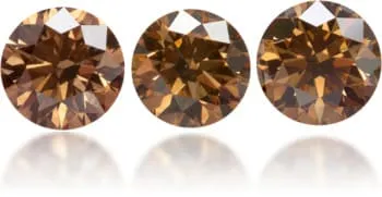 Natural Brown Diamond Round 182 ct set Langerman Diamonds Earrings