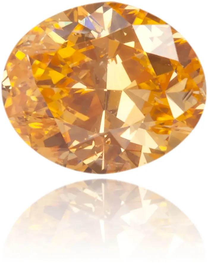 Natural Orange Diamond Oval 019 ct Polished Langerman Diamonds Earrings