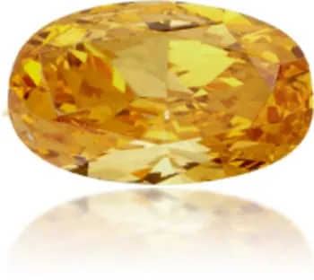 Natural Orange Diamond Oval 025 ct Polished Langerman Diamonds Earrings