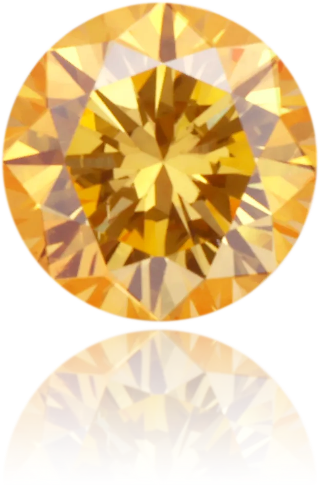Natural Orange Diamond Round 015 ct Polished Langerman Diamonds Earrings