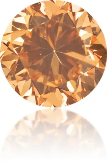 Natural Orange Diamond Round 032 ct Polished Langerman Diamonds Earrings