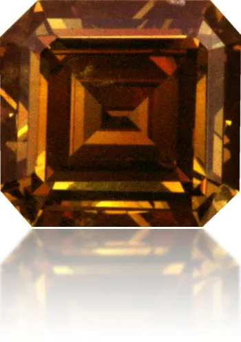Natural Orange Diamond Square 057 ct Polished Langerman Diamonds Earrings Natural Orange Diamond Square 057 ct Polished Langerman Diamonds Earrings