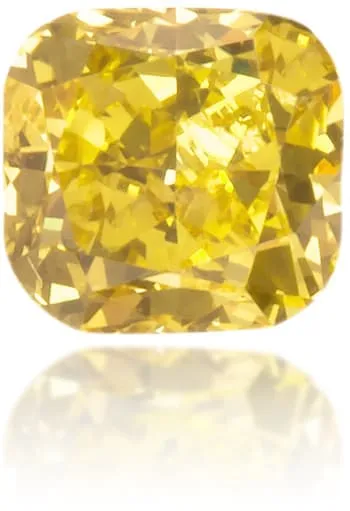 Natural Yellow Diamond Cushion 019 ct Polished Langerman Diamonds Earrings