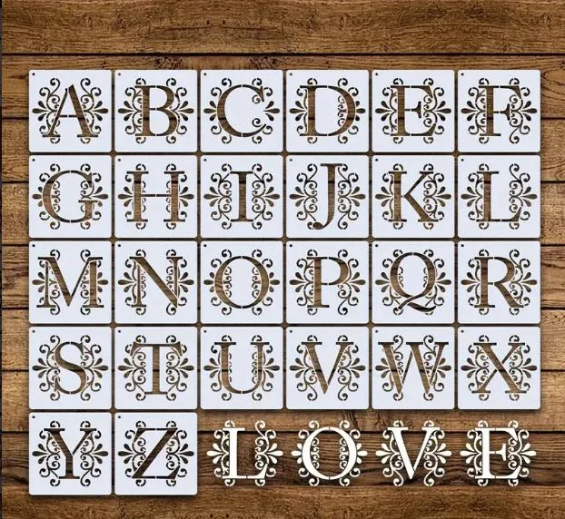 Necklaces 26 Alphabets Stencils for Resin Art Resin Art Hub