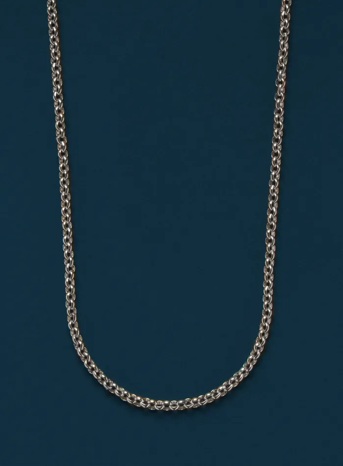 Necklaces 925 Sterling Silver Rolo Chain Necklace for Men WE ARE ALL SMITH Mens Jewelry Clothing Necklaces 925 Sterling Silver Rolo Chain Necklace for Men WE ARE ALL SMITH Mens Jewelry Clothing