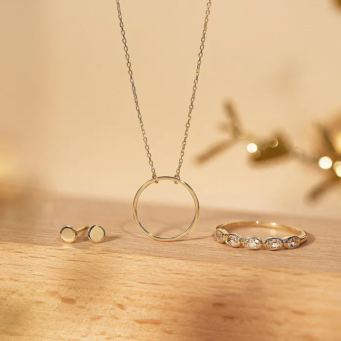 Necklaces ADA Open Circle Necklace AURELIE GI