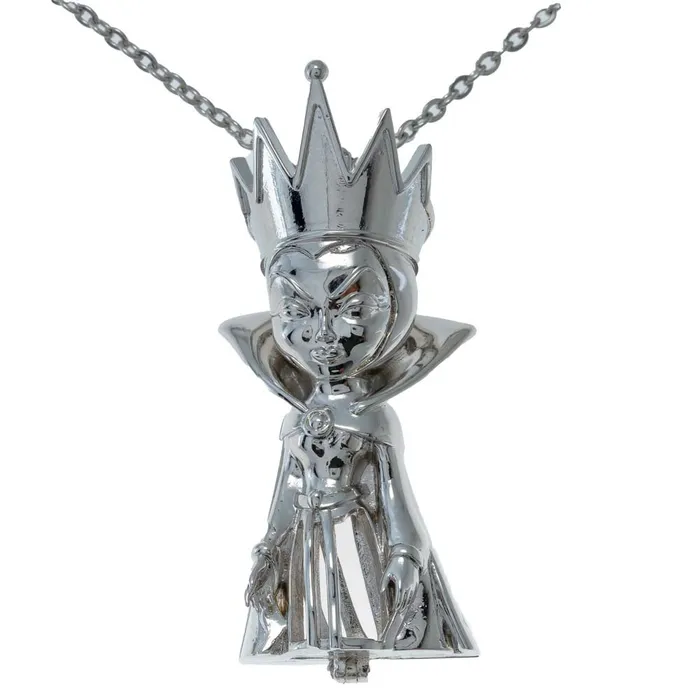 Necklaces CPSP267 Cage Pendant Silver Plated An Evil Queen with Chain