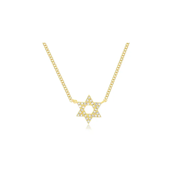 Necklaces ef collection Diamond Star Of David Necklace