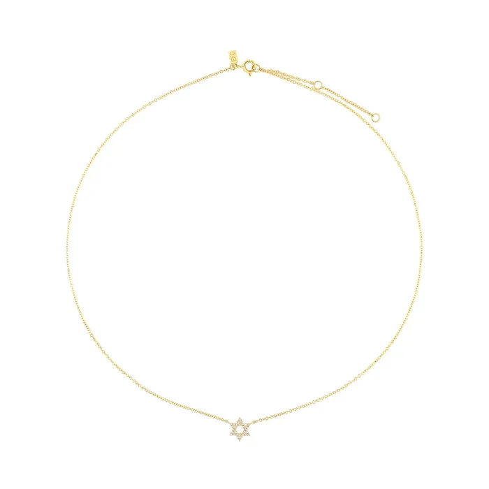Necklaces ef collection Diamond Star Of David Necklace