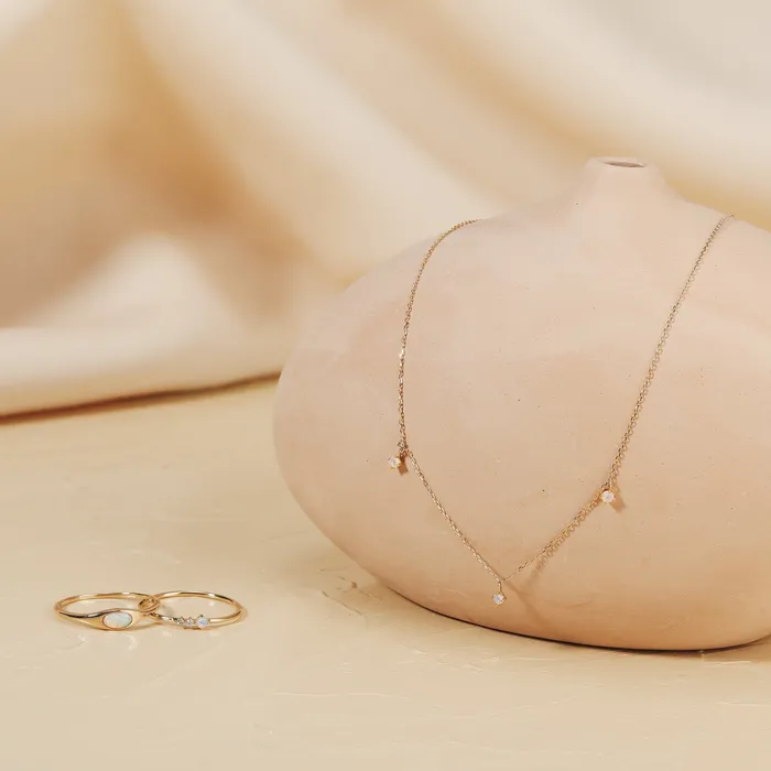 Necklaces FLORA Triple Opal Necklace AURELIE GI