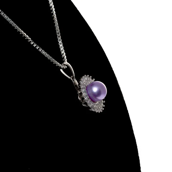 Necklaces JE0019 DIY Mount Pendant 925 Sterling Silver Double Halo Fidget Spinner Necklaces JE0019 DIY Mount Pendant 925 Sterling Silver Double Halo Fidget Spinner